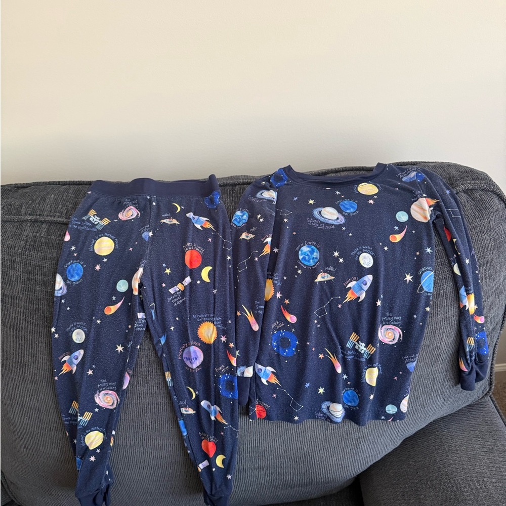 Little Sleepies Navy Space Pajama Set